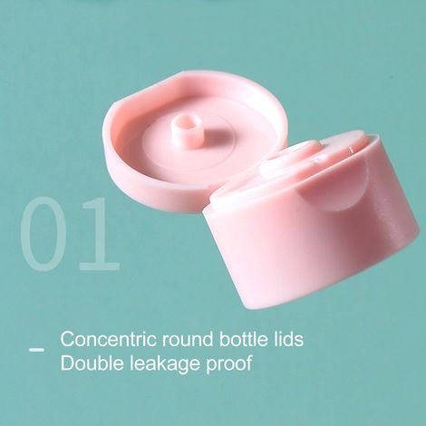 Flacons de voyage souples anti-fuites 3 pièces, réutilisables pour shampooing et lotion (1/5)