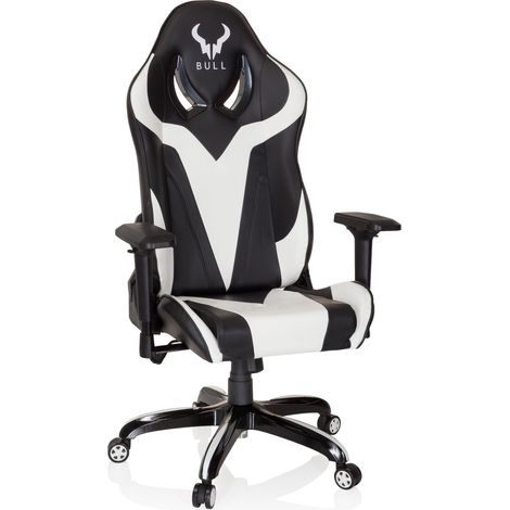 Gaming Stuhl / Bürostuhl PROMOTER I Kunstleder schwarz / weiß hjh OFFICE (1/5)