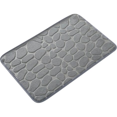Tapis De Bain - Mousse Mémoire - 60 x 40 cm - Dos Antidérapant En Pvc - Absorbant Et Lavable En Machine - Pour Salle De Bain (1/5)