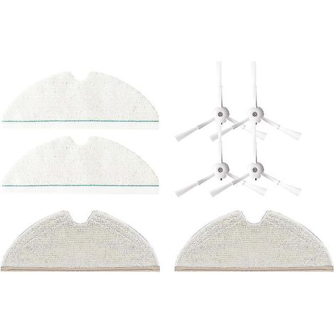 8-teiliges Set waschbarer Wischmopp-Seitenbürsten für Roborock T8/Q7 Max/Max+ (1/4)