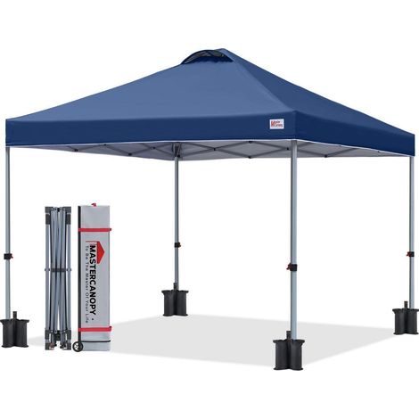 Pop-up Pavillon 3x3m Marineblau, Schnellaufbau, 3-fach höhenverstellbar, UPF50+ (1/5)