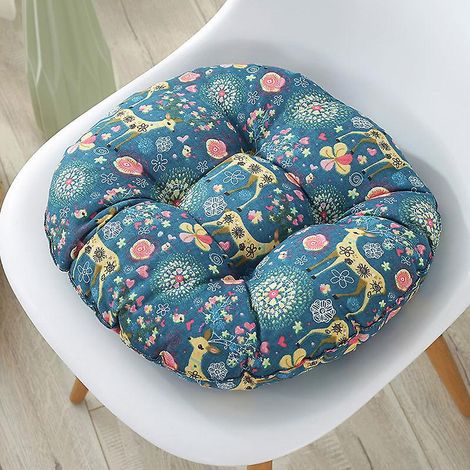 Coussin d'assise bleu 50x50cm pour chaises d'intérieur et d'extérieur - Coussin décoratif pour mobilier de jardin (1/4)