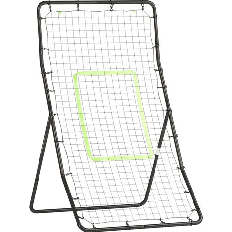 Rimbalzatore da calcio 90x80x140 cm in metallo nero, allenamento stabile in giardino – MEUBLIV (1/5)