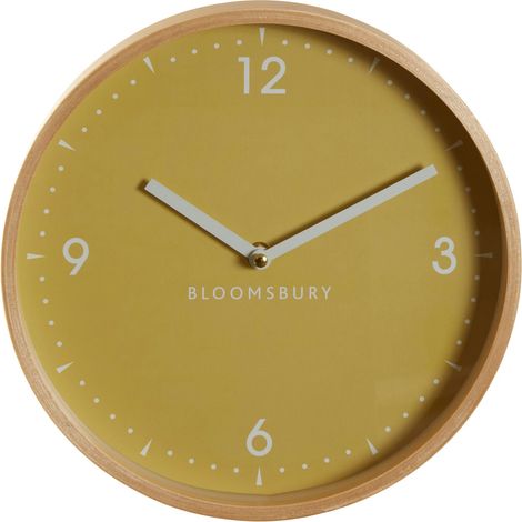Interiors by Premier Modern Design Small Yellow Wall Clock, Sleek Clock In Kitchen, Compact And Lightweight Wall Clock For Indoor (1/5)