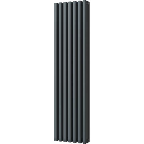 Temple - Anthracite Vertical Square Tube Column Radiator H1800mm x W460mm (1/3)
