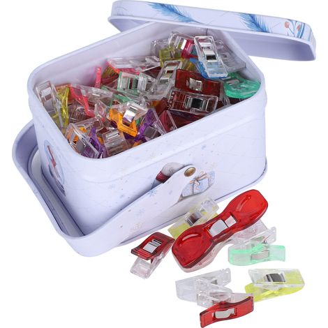 70 Pièces de Pinces à Ourlet Couture en Plastique Multicolores pour Patchwork et Positionnement (1/5)