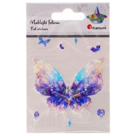 Adesivi a forma di farfalla in lamina, 70x60 mm, 8 pezzi