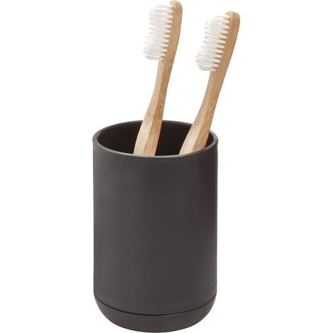 Cade Verre à Dents pour Le Lavabo, Petit Porte Brosse à Dents en Plastique, Noir