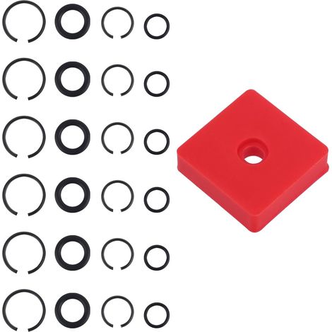 6 Bagues Retenue à Impact 3/8" et 6 Bagues 1/2" avec Joint Torique, avec Bague Retenue Outil d'Installation d'Enclume pour Clés à Chocs Électriques et Pneumatiques(Noir) (1/5)