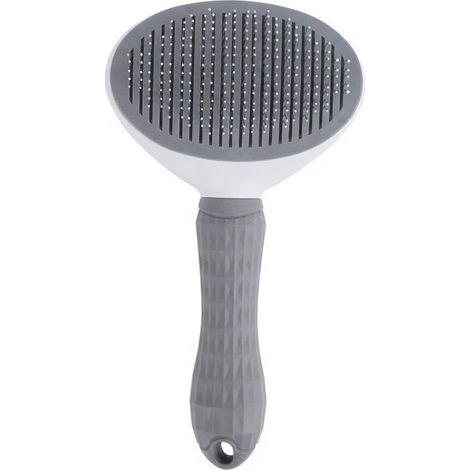 Brosse à poils fins pour animaux gris peigne fin peigne (1/5)