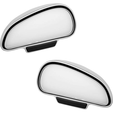 2pcs Miroir D'angle Mort Pour Rétroviseur, Miroir D'angle Mort de Voiture De Grand Angle, 360 Degrés Miroir Auxiliaire de Voiture for Car Truck SUV RV Van (Argent) (1/5)
