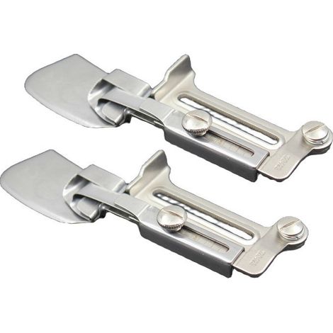Accessoires de couture : Guide-ruban plat en acier (pied ourleur réglable) — Convient aux machines à coudre domestiques et industrielles — Réglable 12-20 / 15-25 (lot de 2) (1/3)