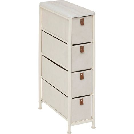 Contenitore a 4 cassetti tissa, beige - 5five