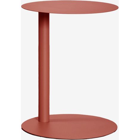 SKLUM Runder Beistelltisch Ø40 cm aus Stahl Yannik Terracotta
