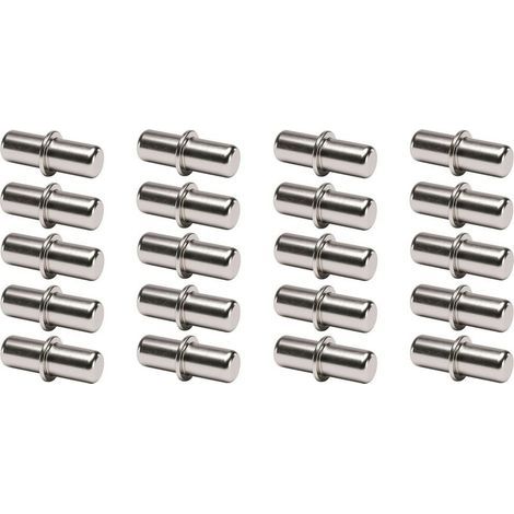 Lot de 20 taquets à tenon 3mm – Acier universel pour étagères – Fixation meuble placard armoire – Support plateau (1/5)