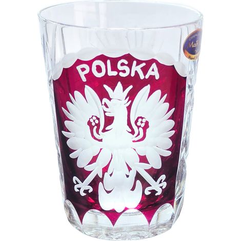 Copa de vodka de cristal con águila polaca grabada, 80 ml. (1/3)