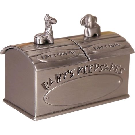 Boîte à Dents de Lait Range-Mémoire Enfance Rétro Élégant Coffrets Souvenir Dents De Lait Animaux Boîte Métallique Mémoire Enfance Shower Anniversaire Garçon (1/5)