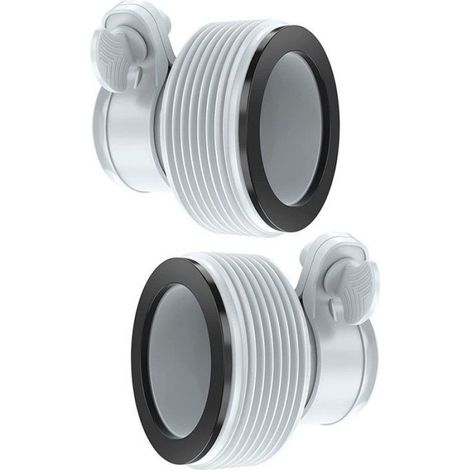 Adaptateur De Conversion De Tuyau - Pour Piscine Intex - Diamètre Pince 3,2 Cm Vers Raccord Vis 3,8 Cm - Lot De 2 (1/3)