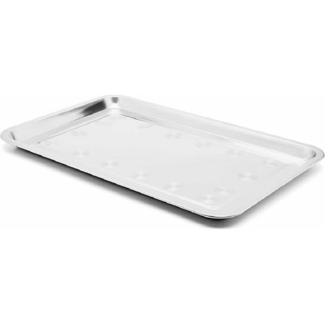 Vassoio rettangolare in acciaio inox Tadar 45 x 30 cm