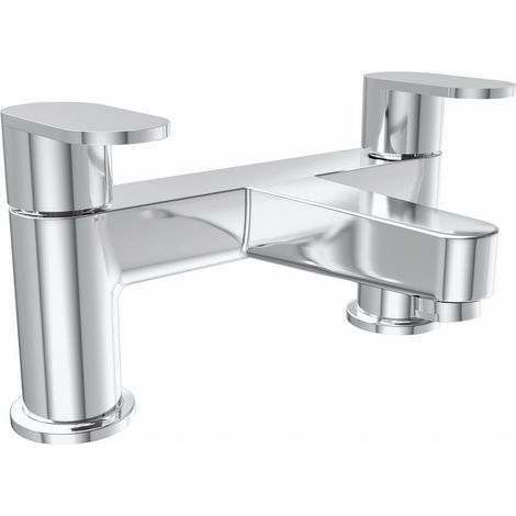 NRG Modern Round Bathroom Tub Tap Bath Filler Mixer Taps Chrome (1/2)