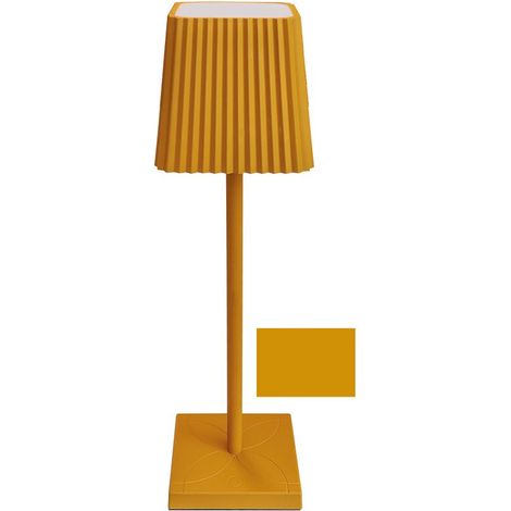 LAMPADA DA TAVOLO A LED SENAPE SENZA FILO DIMMER LUCE CALDA TOUCH RICARICA USB (1/2)