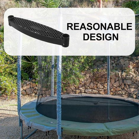 Marche d'escalier de trampoline en plastique PP noir remplaçable, robuste, antidérapante et facile à installer. Accessoire pour trampoline (1/3)