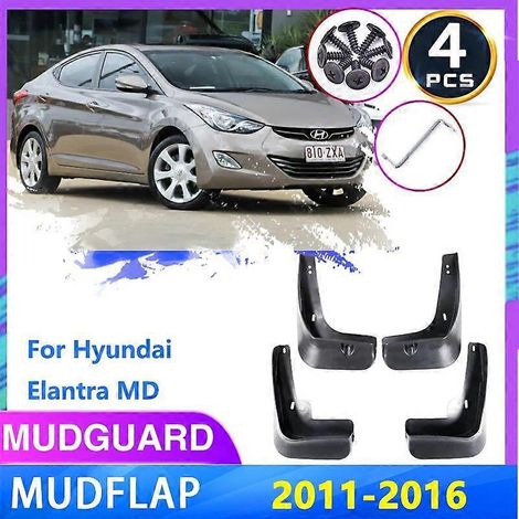 Garde-boue de voiture compatibles avec Hyundai Elantra MD 2011 2012 2013 2014 2015 2016 - Bavettes de protection contre les éclaboussures - Accessoires auto (1/5)