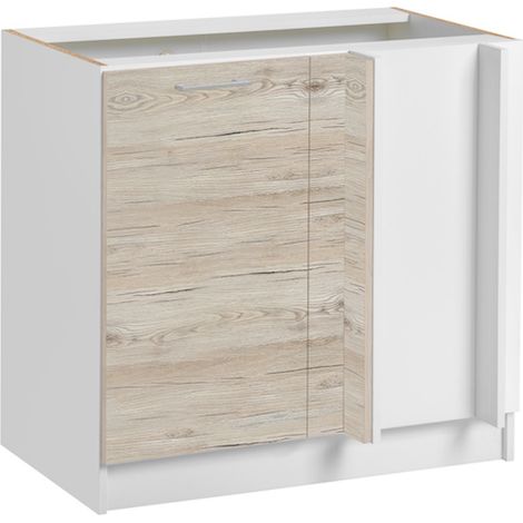 Mobile angolare di base Eco Noce sbiancato a 1 anta L 105 cm (1/5)