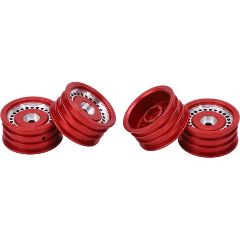 24-Loch-Radnaben aus Aluminiumlegierung für Axial SCX24 AXI90081 AXI00001 1/24 RC-Car (rot) (1/5)
