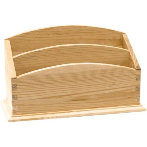 MégaCréa DIY - Range-courrier en bois 25 x 15,5 x 12 cm (1/2)