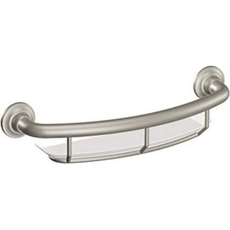 Oberfläche aus gebürstetem Nickel – geeignet für den Einsatz im Badezimmer, abnehmbar, zur Wandmontage.