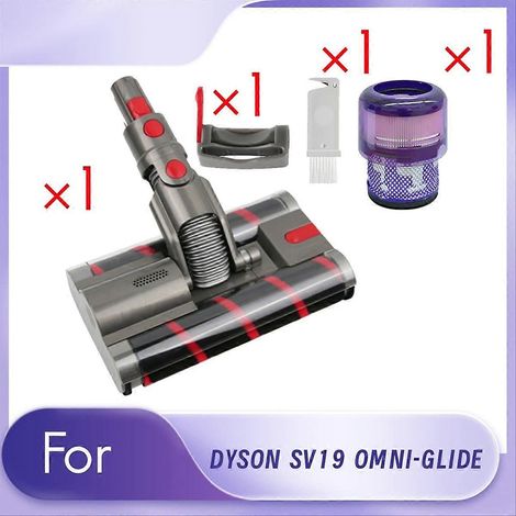 Brosse à double rouleau SV19 OMNI-GLIDE + filtre SV19 + kit de verrouillage pour tête d'aspirateur - Remplacement de la brosse souple R (1/5)