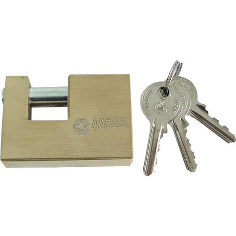 Candado mega 24550K 3 llaves grillete endurecido