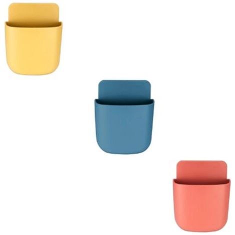 Sollbry 3 Pieces Rangement Telecommande TV, Support de Telecommande Mural, Boîte Rangement Organisateur, Boîte de Rangement pour Télécommande, pour Maison, Bureau, téléphone Portable (1/5)