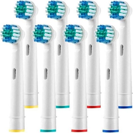 Têtes de brosse à dents électriques - BRAUN - Lot de 8 - Doux - Compatible Oral B - Precision Clean (1/4)