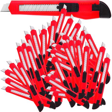 50-200 Stück Teppichmesser 9mm Cuttermesser Paketmesser Universal Cutter Deuba 50 Stück