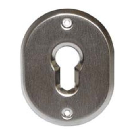 Bocchette ovali in ottone cromo satinato per cilindri sagomati - mm.70x90h. spessore mm.4 5 pezzi Cipierre
