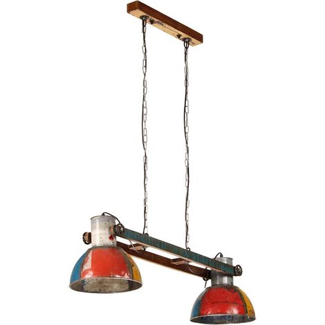 vidaXL Lámpara colgante industrial multicolor E27 25 W 111 cm (1/2)