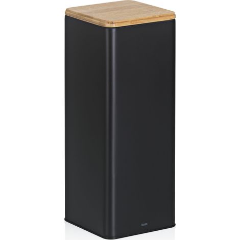 Kela Kiril recipiente de cocina, metal/bambú, 3,0 l, 11,5 x 11,5 x 28,5 cm (1/5)