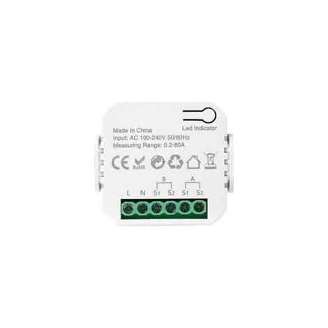Contatore elettrico intelligente da 80 A, monitor di energia domestica Wi-Fi bidirezionale con 2 clip, compatibile con Tuya Smart Life (1/4)