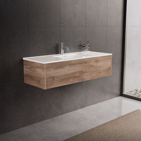 Inda - Meuble de salle de bain 1 tiroir L.120 avec vasque (1/5)