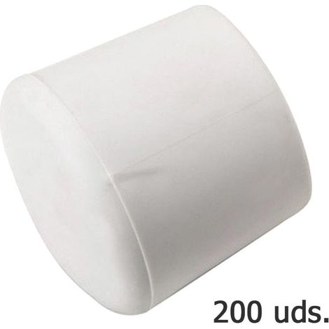 contera plastico redonda exterior blanca 16 mm. bolsa 200 unidades