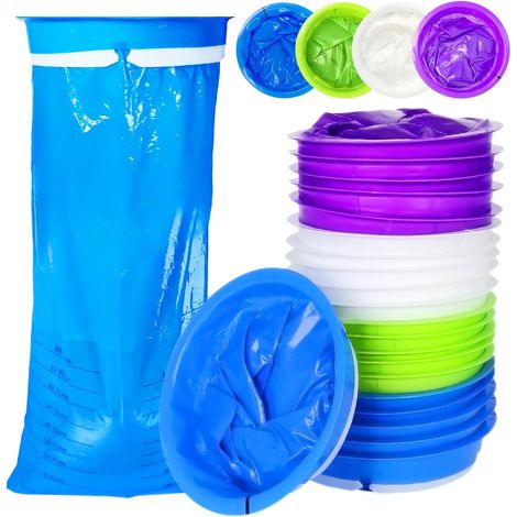 Bolsas para vómito de 1000 ml (20 unidades), de alta densidad con cierre a presión, ideales para recoger el vómito en el coche o durante los viajes. Aptas para mujeres embarazadas, emergencias, enferm (1/5)