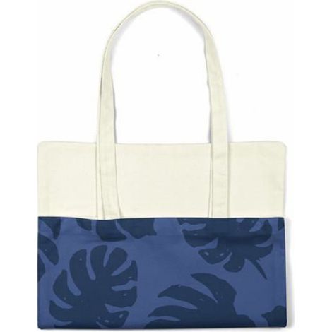Tote bag - Bonamaison TRGCTB101370 - Bleu - Coton - 34x40 cm (1/4)