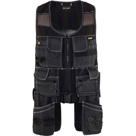 Gilet de travail sans manches X1900 multipoches 3119 - Noir XXXL (1/5)