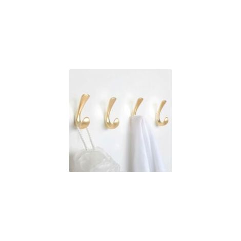 4er-Pack Handtuchhaken fürs Badezimmer, Handtuchhaken in gebürstetem Gold, Bademantel- und Handtuchhaken (1/5)