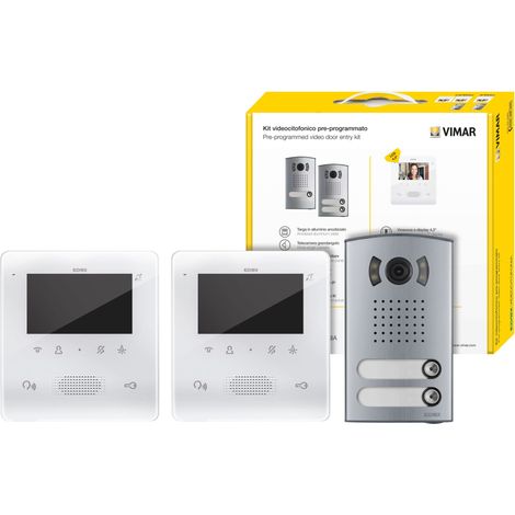 VIMAR - 7558/E2 2F+ Zwei-Wege-Videokit Tab 4.3 Freisprecheinrichtung