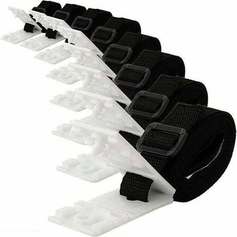 Kit de courroies de fixation pour enrouleur de bâche de piscine, sangles de maintien pour équipement extérieur, kit complet de pièces de fixation (1/4)
