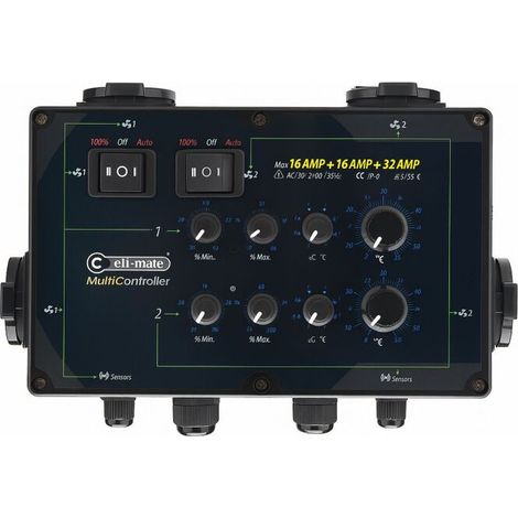 Cli-Mate Multi-Controller 16A + 16A - Klimasteuerung Grow