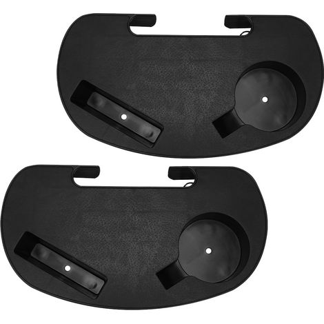 Plateaux pour Chaise Longue, Lot de 2 Petits Plateaux 31 x 17 x 3.2 cm avec Porte-gobelet (1/5)